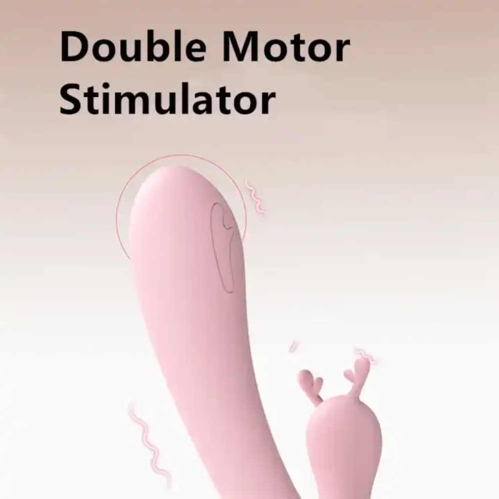 Lilo Çift Motorlu Klitoris Uyarıcı Titreşimli Şarjlı Rabbit Vibratör