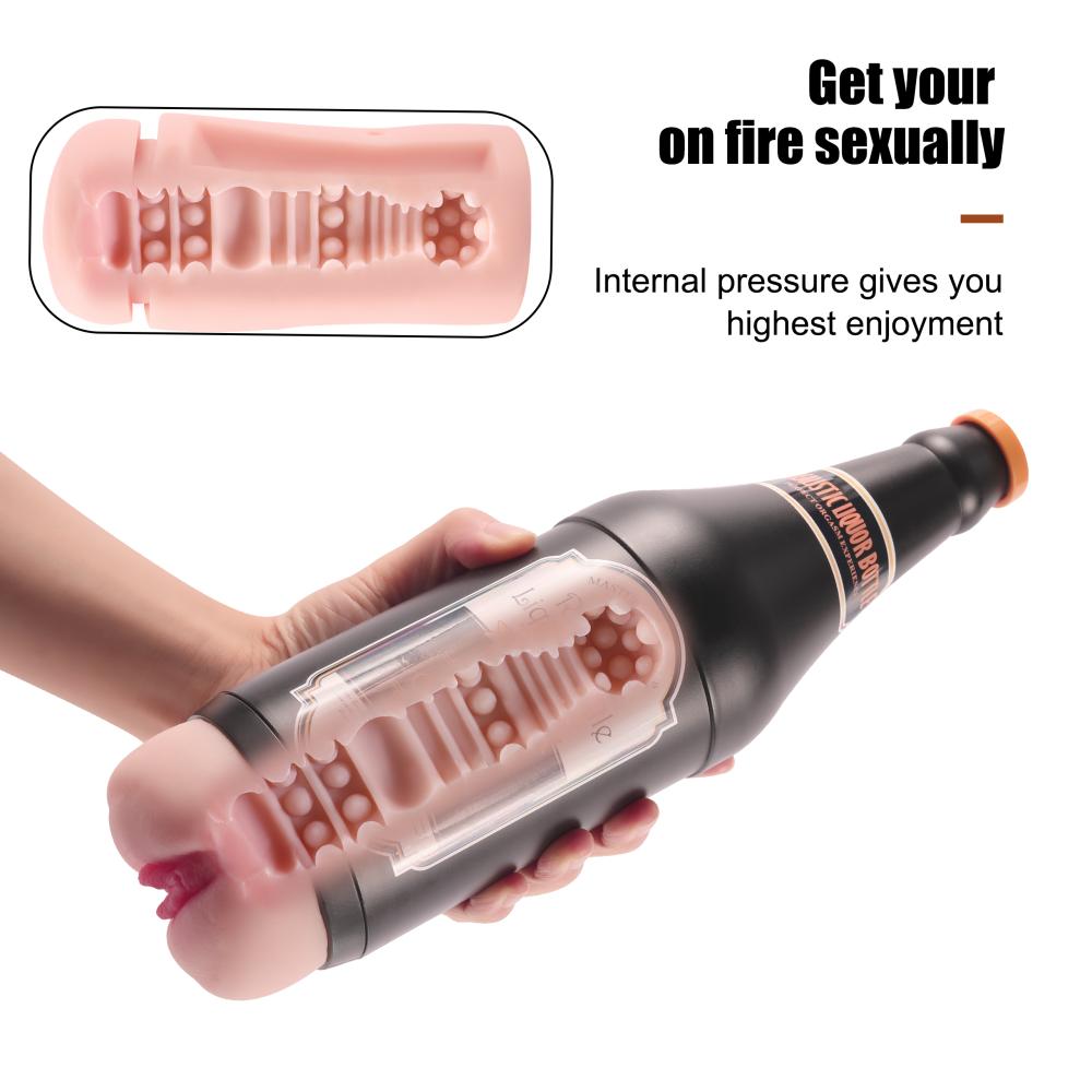 Liqour Şişe Şeklinde Ultra Realistik Mastürbatör Yapay Vajina