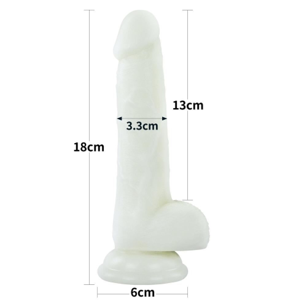 Lumino Play 18 CM Karanlıkta Parlayan Silikon Dildo Fosforlu Yapay Penis