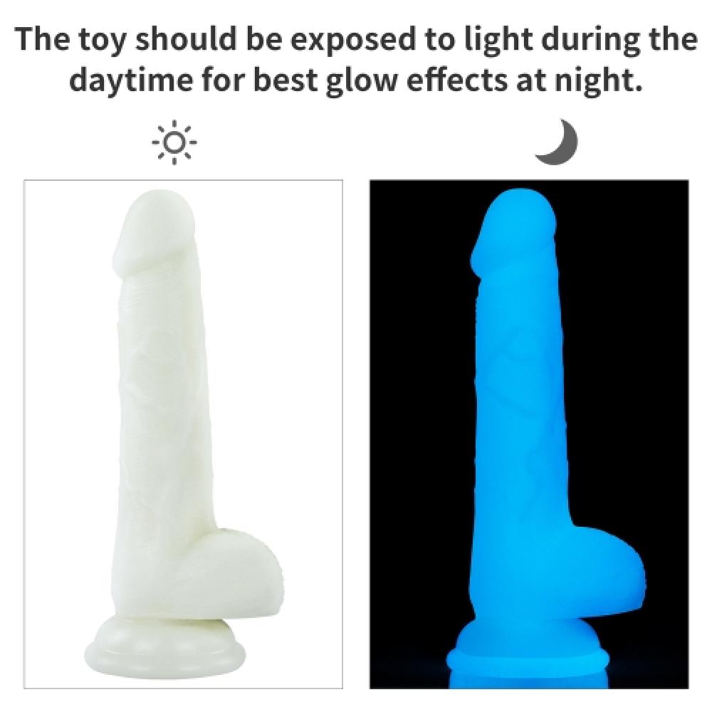 Lumino Play 18 CM Karanlıkta Parlayan Silikon Dildo Fosforlu Yapay Penis