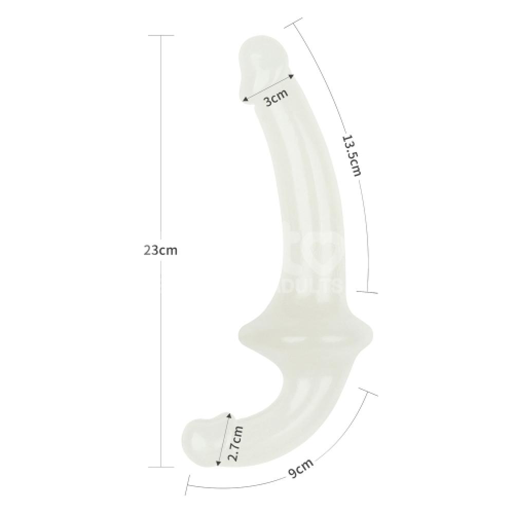 Lumino Play 23 CM Çift Başlı Karanlıkta Parlayan Double Dildo
