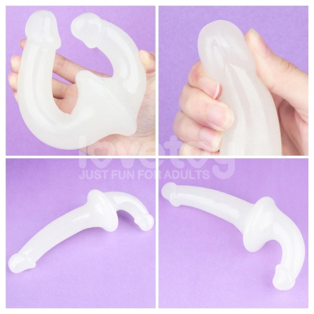 Lumino Play 23 CM Çift Başlı Karanlıkta Parlayan Double Dildo
