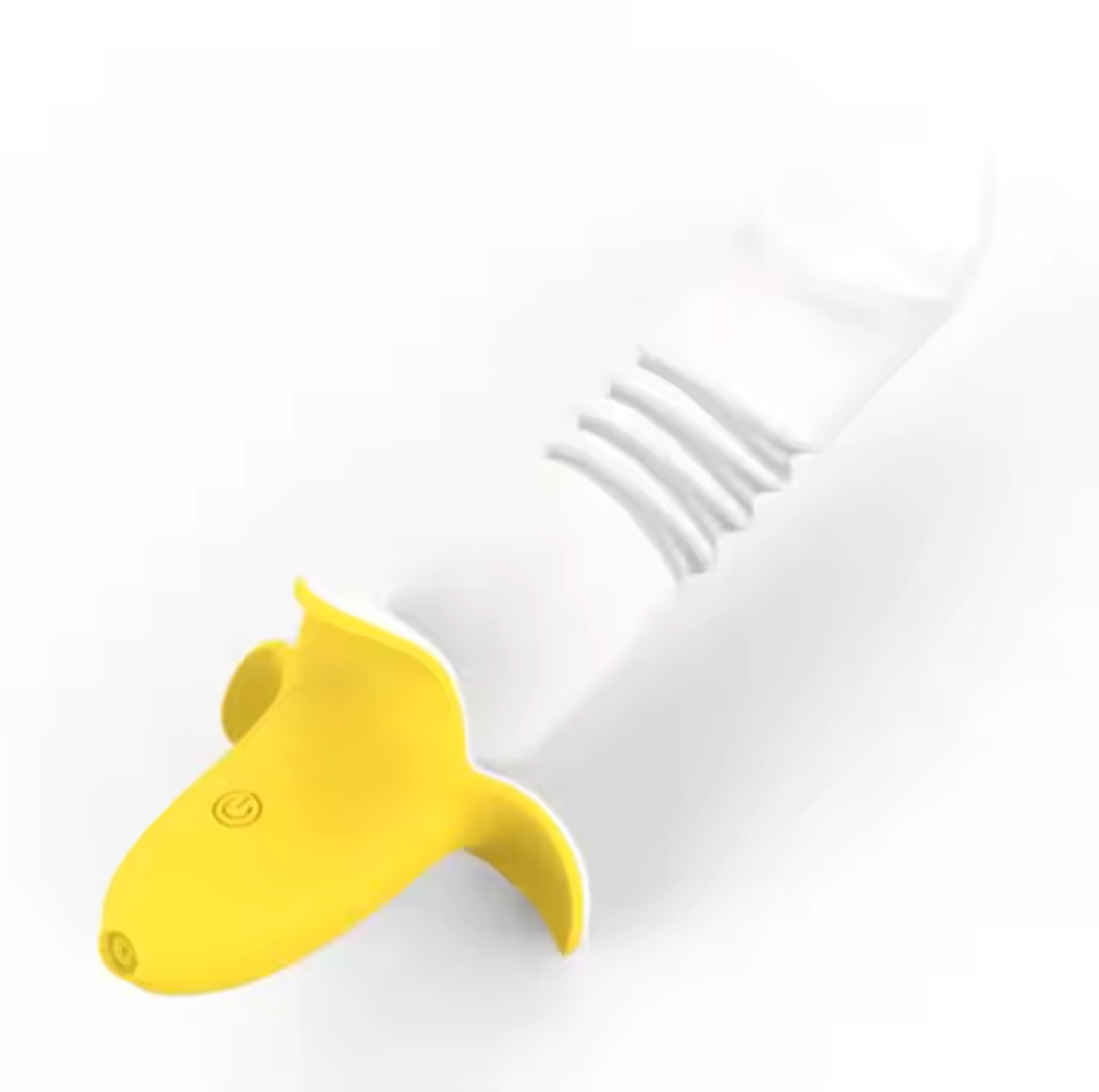 Muz Şeklinde İleri Geri Hareketli Titreşimli Şarjlı Vibratör Muz Dildo