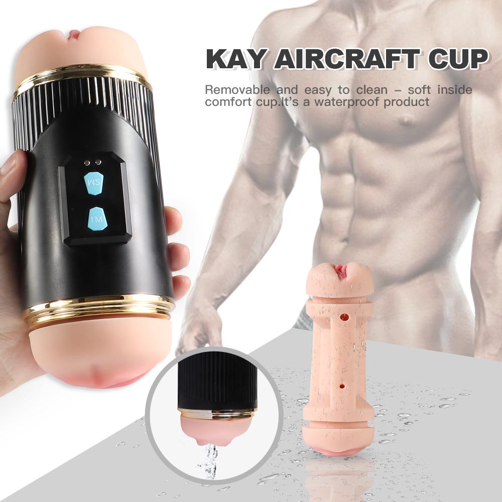 Oral Vajinal 2 Girişli 10 Farklı Mod Titreşimli Mastürbatör Yapay Vajina