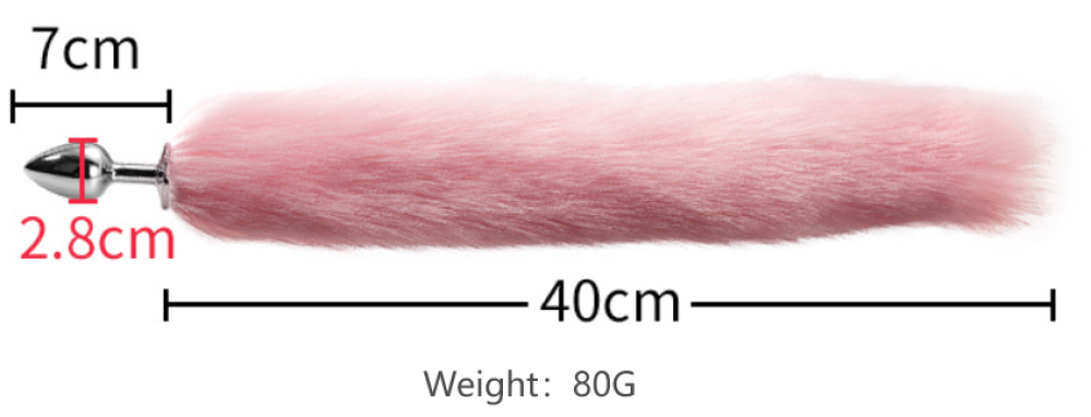 Pembe Fox Tail Pembe Tilki Kuyruklu Anal Pluıg Butt Plug