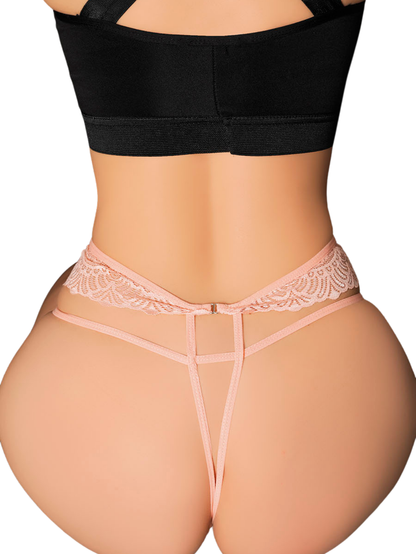 Pembe İpli Dantelli Fantezi G-String S-M 9163-3