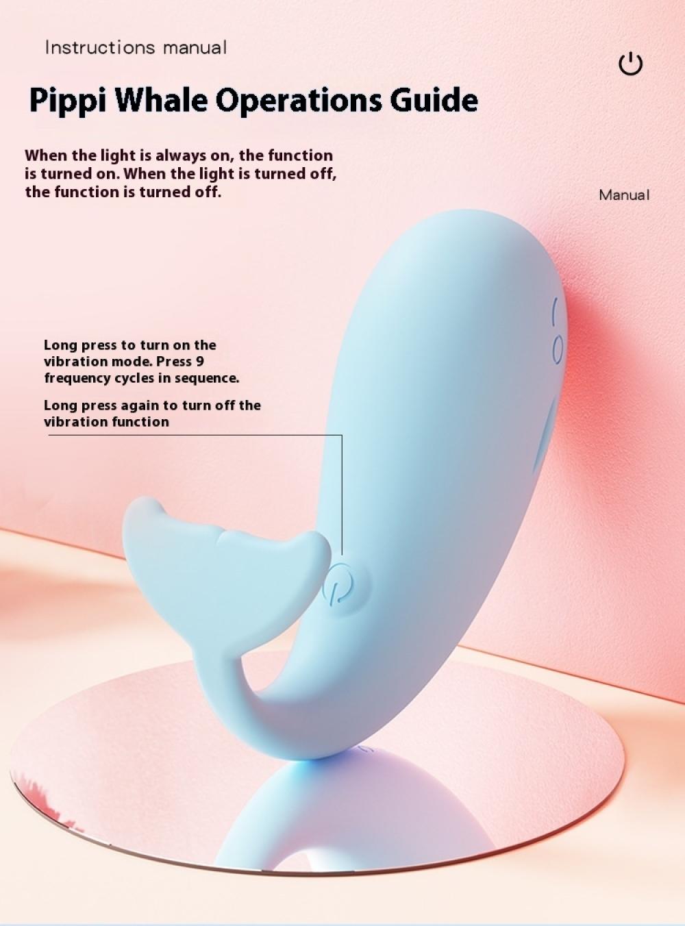 PippyWhale Balina Şeklinde Şarjlı Mini Vibratör 