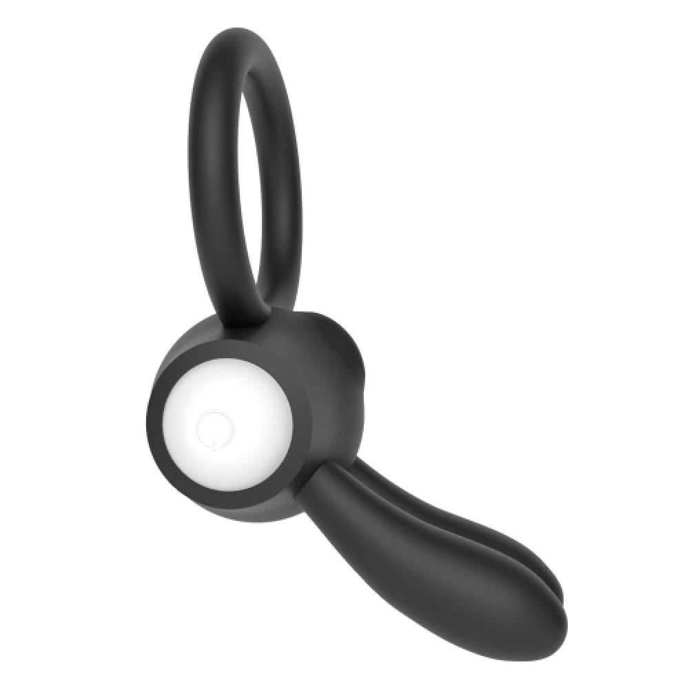 Power Clit Double Titreşimli Silikon Penis Halkası Siyah