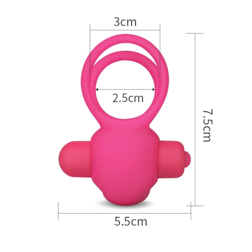 Power Clit Duo Titreşimli Silikon Penis Halkası Pembe
