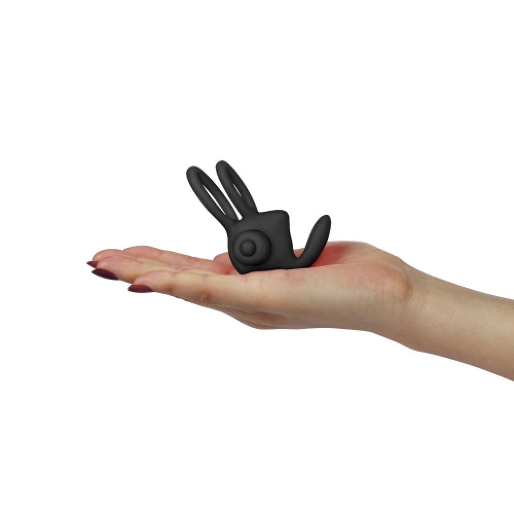Power Clit Duo Titreşimli Silikon Penis Halkası Siyah