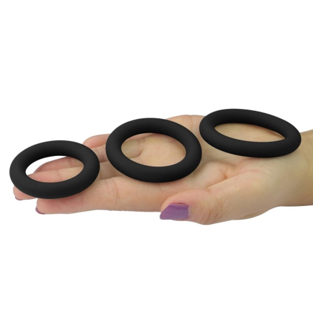 Power Plus Soft Üçlü Penis Halkası Seti Geciktirme Ve Ekstra Sertlik İçin Penis Yüzüğü