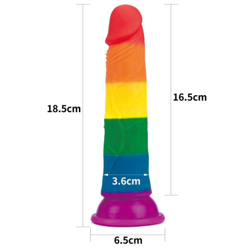 Prider 18.5 Cm Testisli Dildo Vantuzlu Yapay Penis