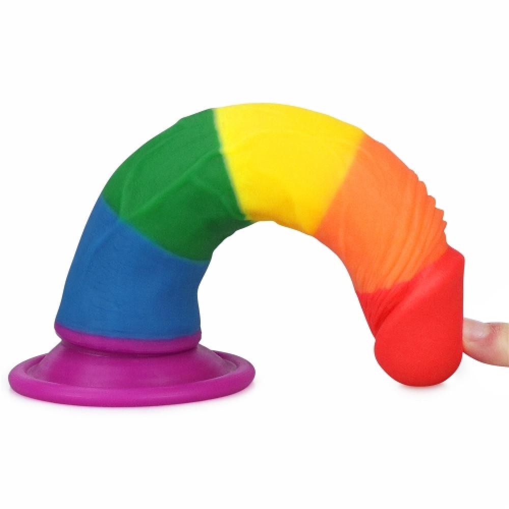Prider 18.5 Cm Testisli Dildo Vantuzlu Yapay Penis