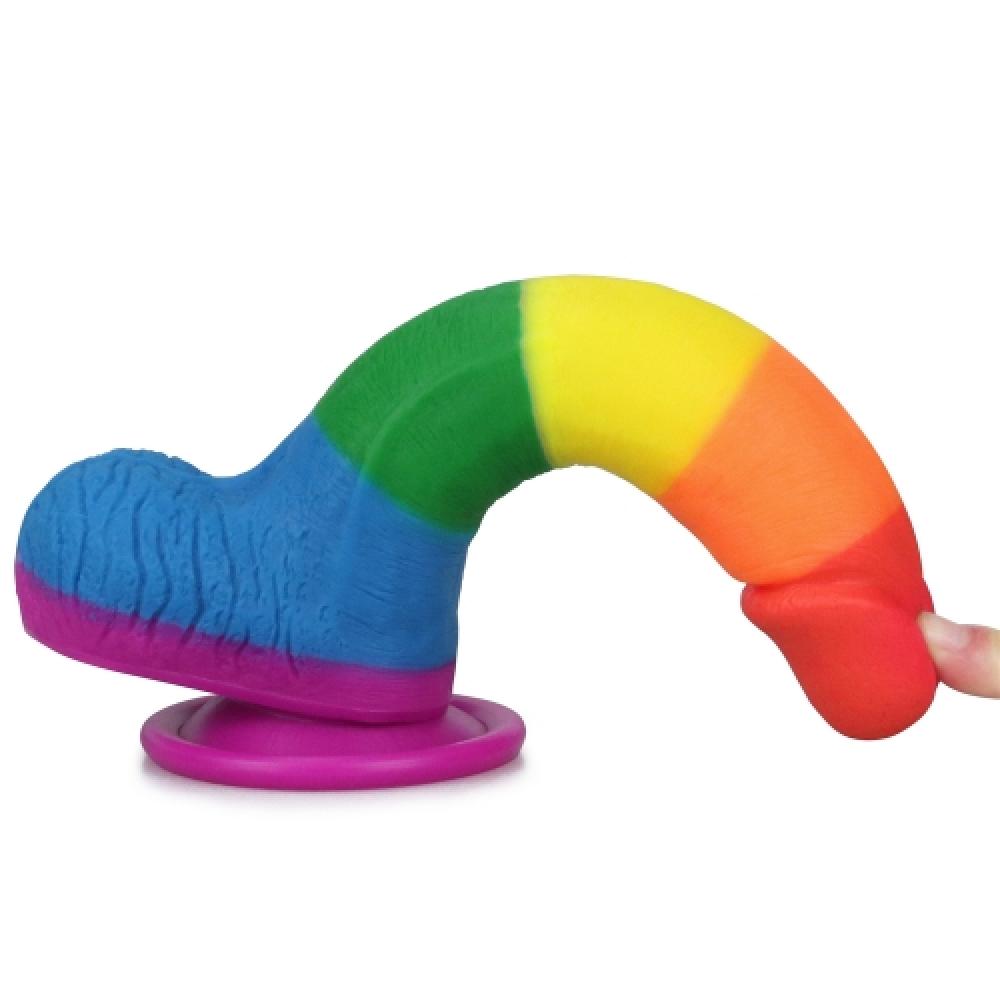 Prider 19.5 Cm Testisli Dildo Vantuzlu Yapay Penis