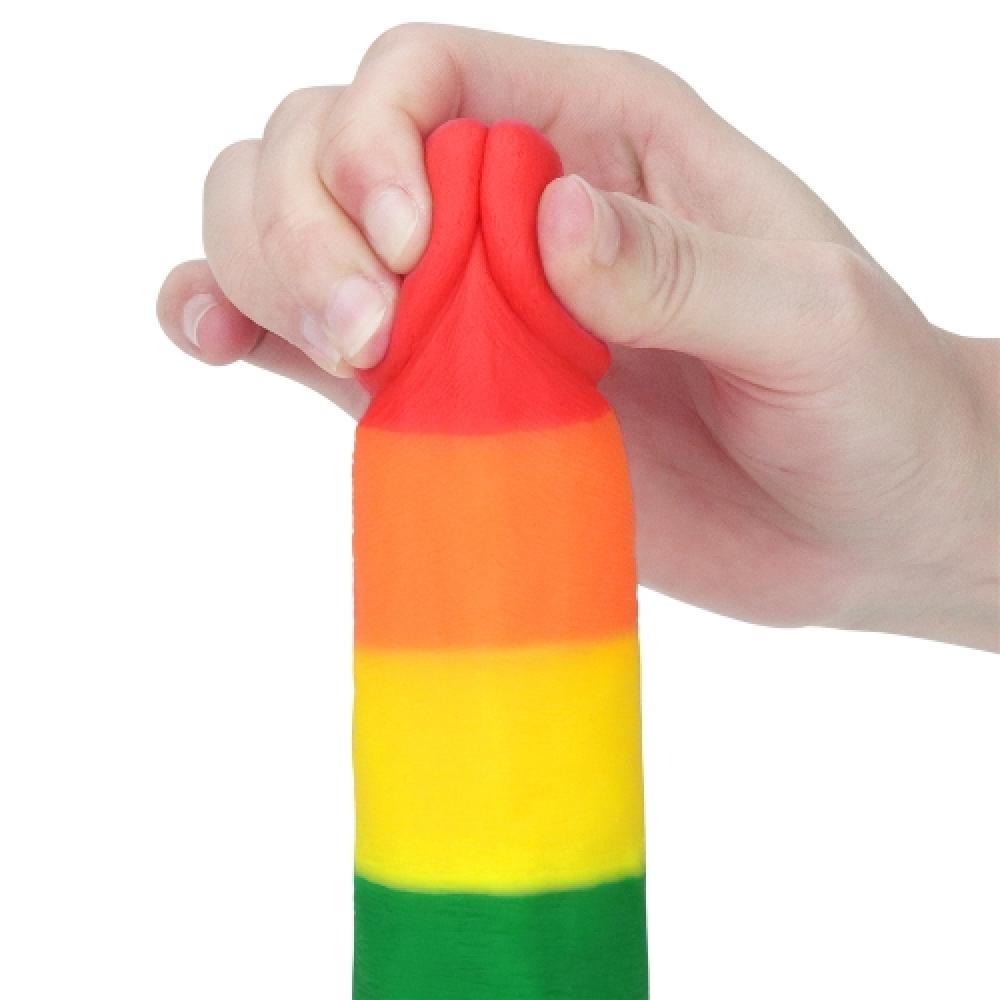 Prider 19.5 Cm Testisli Dildo Vantuzlu Yapay Penis