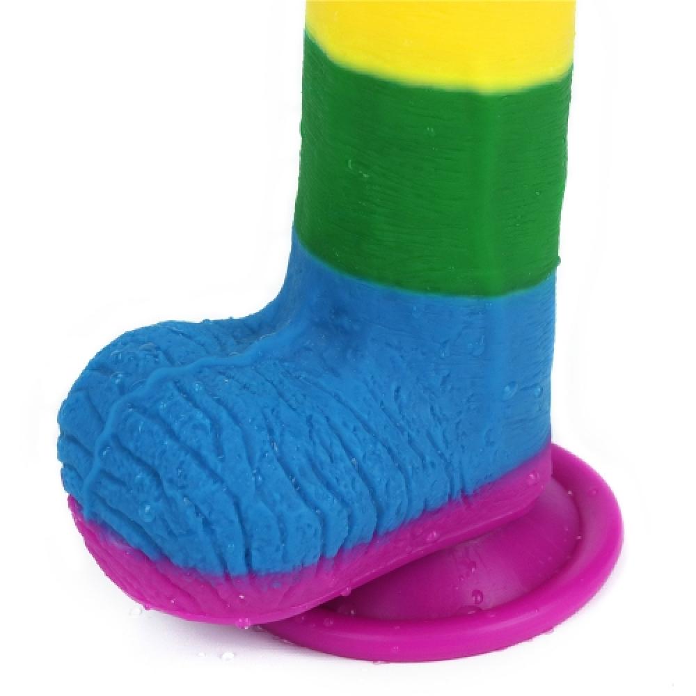 Prider 19.5 Cm Testisli Dildo Vantuzlu Yapay Penis
