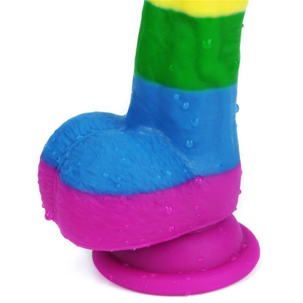 Prider 20.5 Cm Testisli Dildo Vantuzlu Yapay Penis