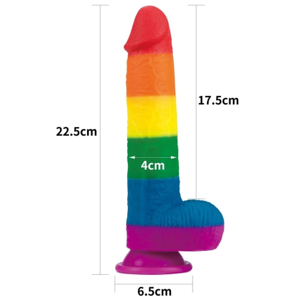 Prider 22.5 Cm Testisli Dildo Vantuzlu Yapay Penis