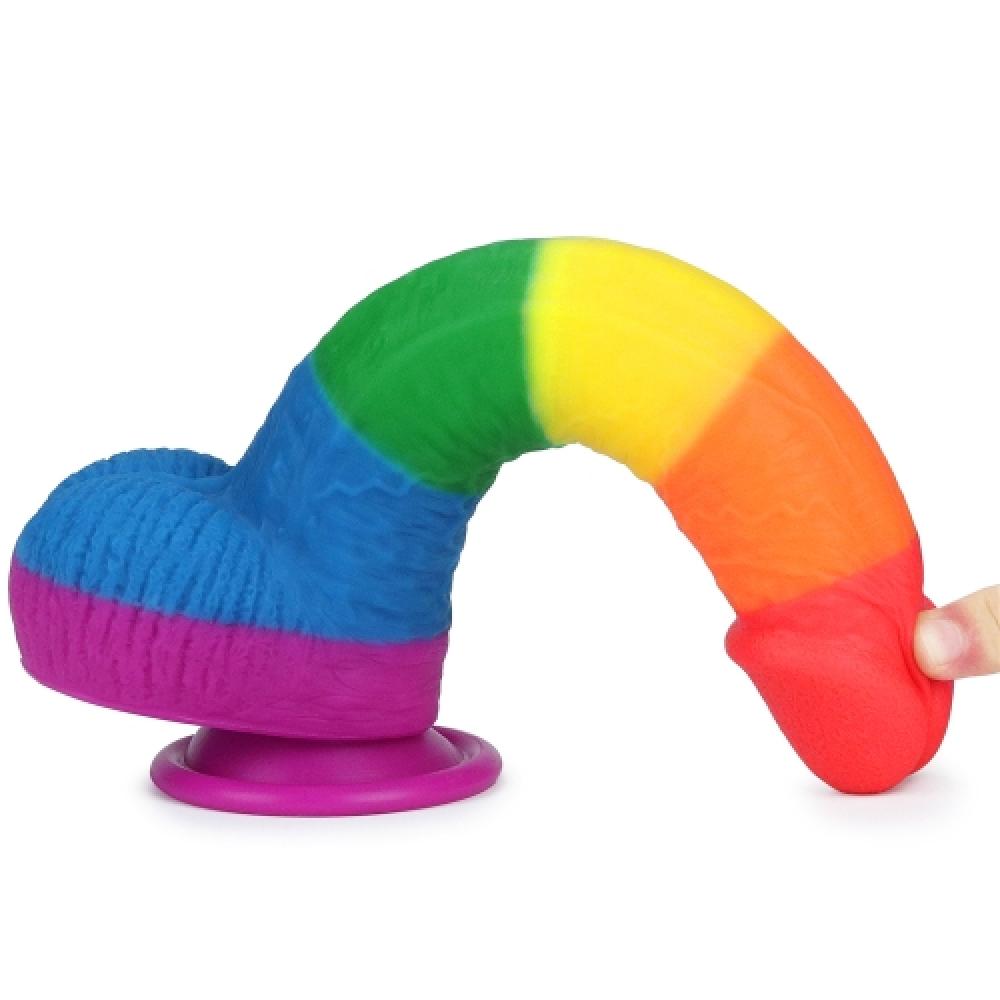 Prider 22.5 Cm Testisli Dildo Vantuzlu Yapay Penis