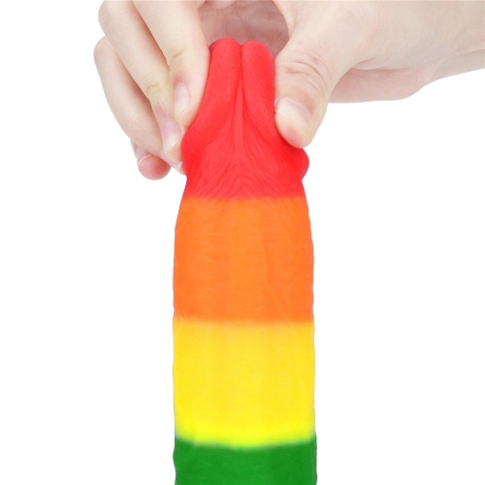Prider 22.5 Cm Testisli Dildo Vantuzlu Yapay Penis