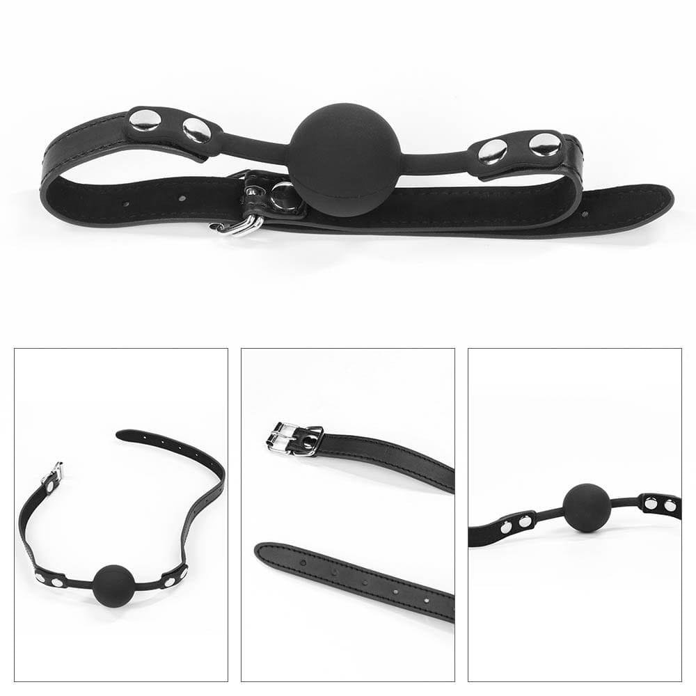 Püskül Göz Bandı Ağız Topu Ve Kelepçeli 4 Parça BDSM Set 