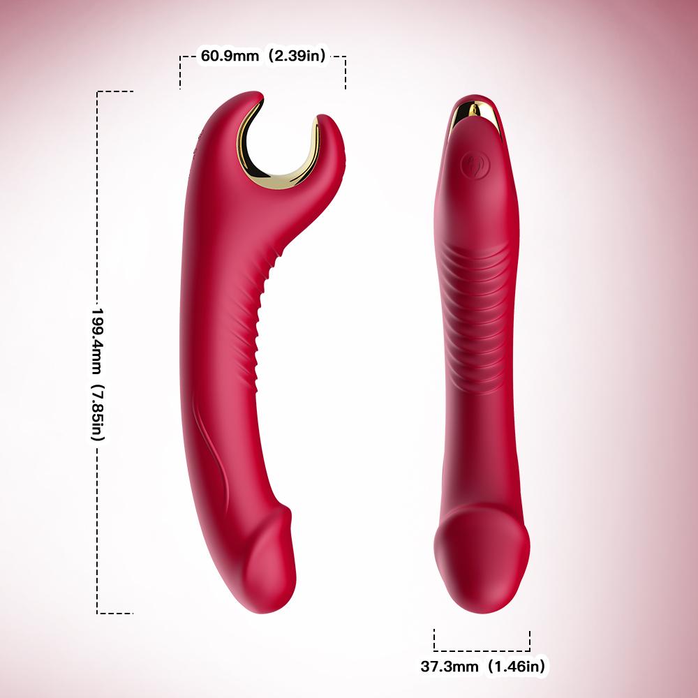 RainSolo 9 Mod Titreşimli 360° Döner Başlıklı Şarjlı Vibratör Dildo