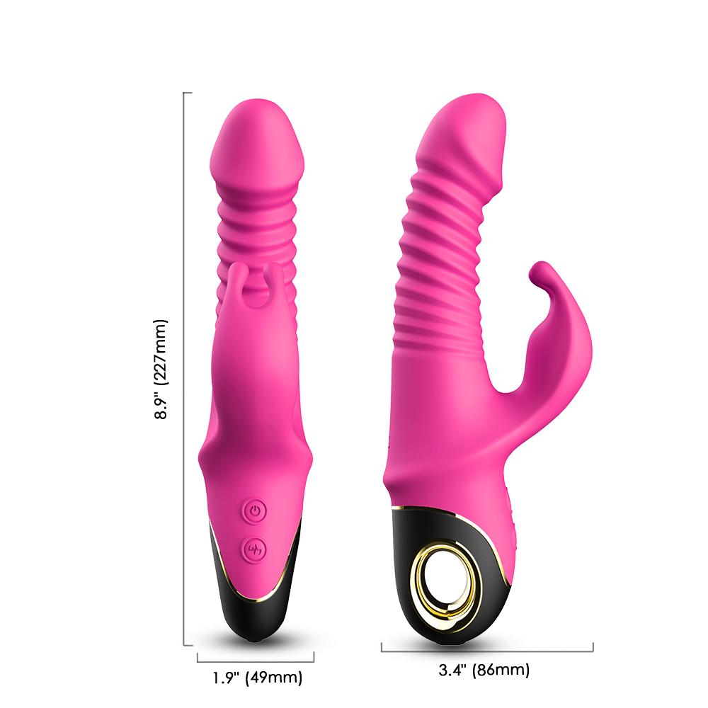 RainSolo İleri Geri Hareketli Titreşimli Klitoris Uyarıcı Şarjlı Vibratör Dildo