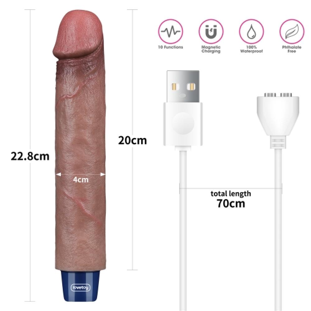 REAL SOFTEE 23 CM Tireşimli Dildo 