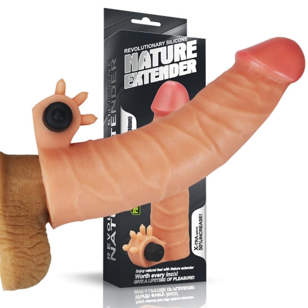 Revolutionary 4 CM Uzatmalı Titreşimli Penis Kılıfı AçıkTen