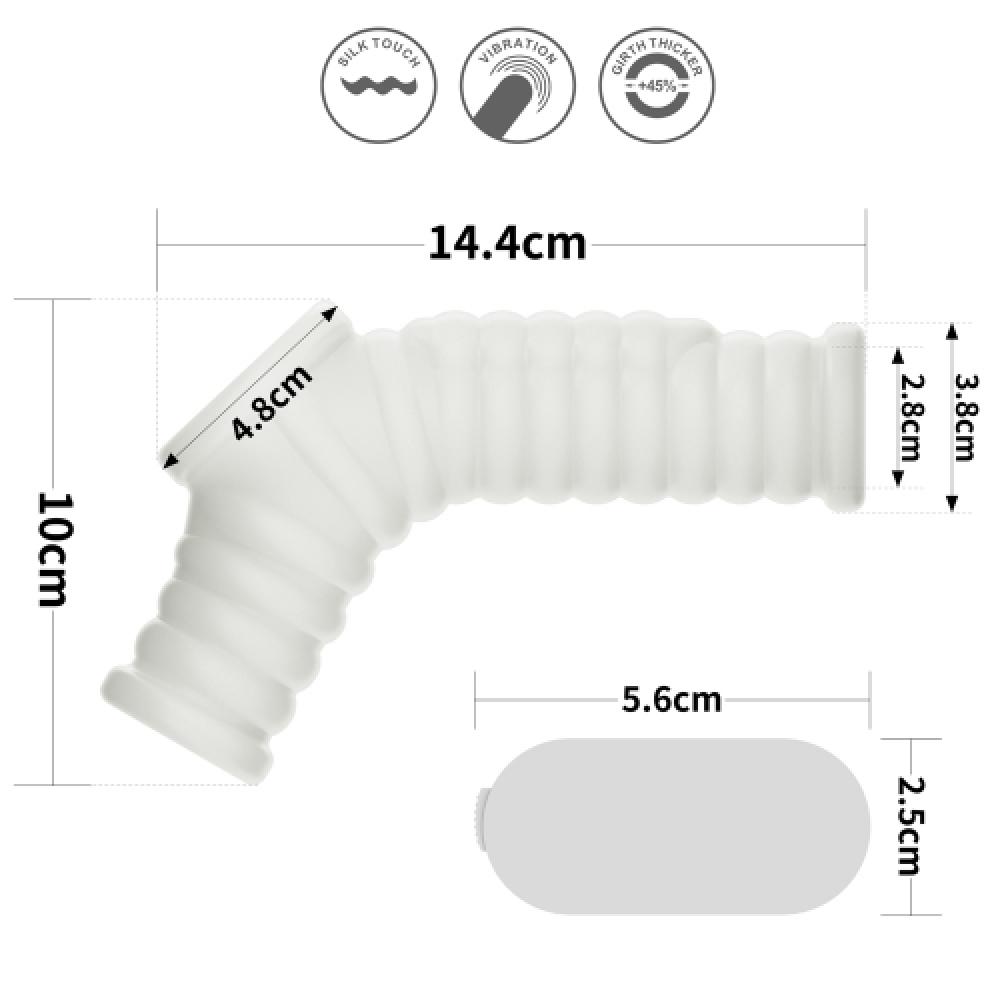 Wave Knights Titreşimli Testis Ve Penis Kılıfı Beyaz