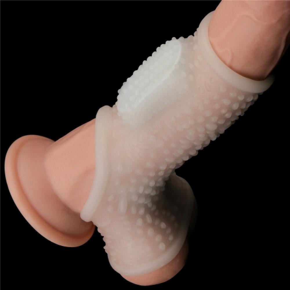 Drip Knights Titreşimli Testis Ve Penis Kılıfı Beyaz