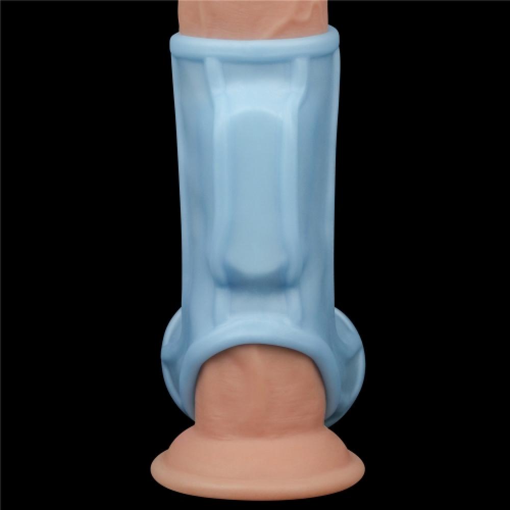 Ridge Knights Titreşimli Testis Ve Penis Kılıfı Mavi