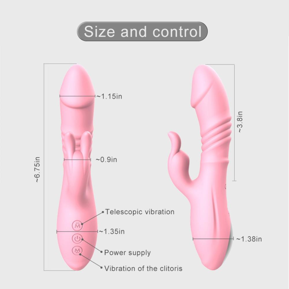 Secret İleri Geri Hareketli Titreşimli Şarjlı Rabbit Vibratör Dildo