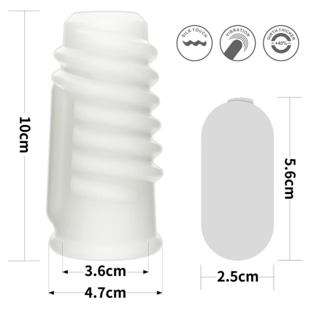 Spiral Knights Titreşimli Penis Kılıfı Beyaz