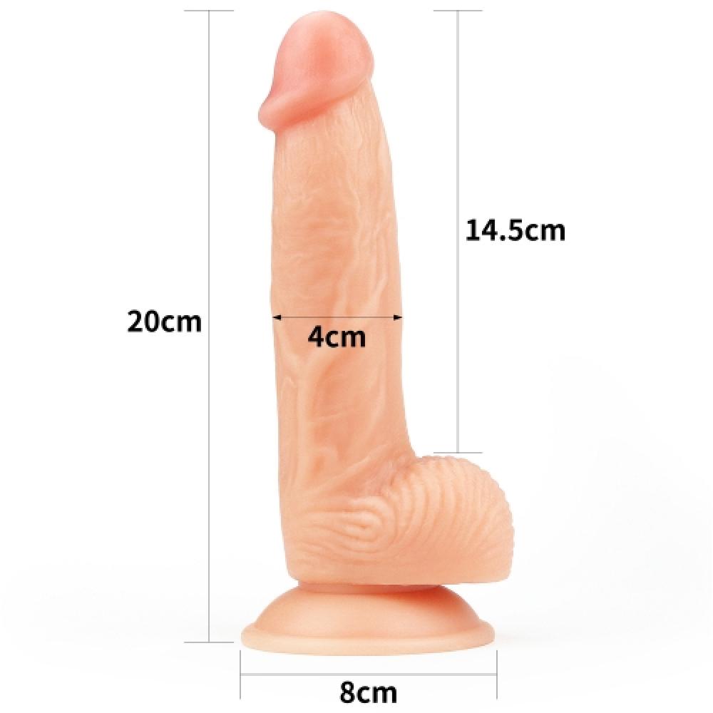 The Ultra Soft Dude 20 Cm Realistik Penis Büyük Testisli Vantuzlu Dildo