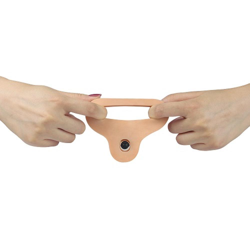 Ultra Soft Serisi 15 CM Giyilebilir Titreşimli Dildo Penis Halkası