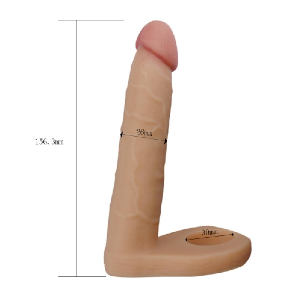 Ultra Soft Serisi 16 CM Giyilebilir Dildo Penis Halkası