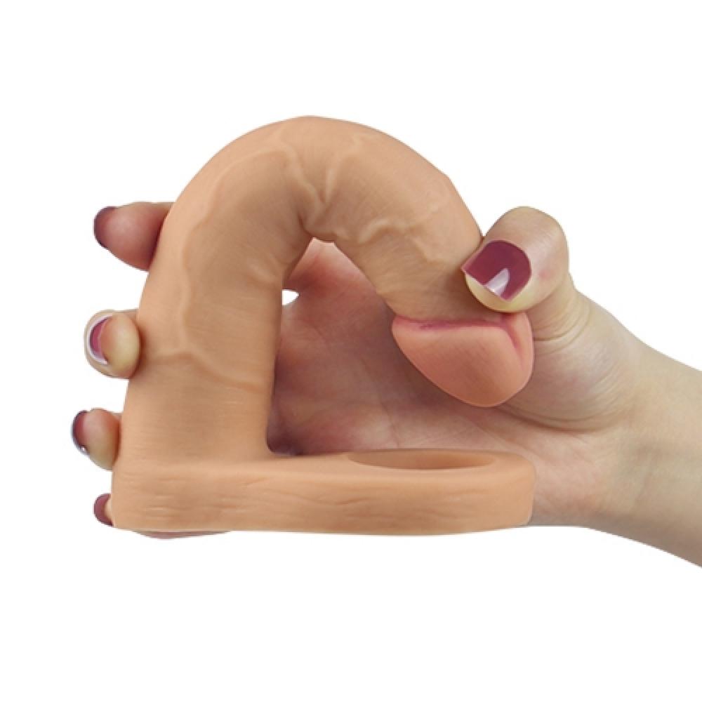 Ultra Soft Serisi 16 CM Giyilebilir Dildo Penis Halkası