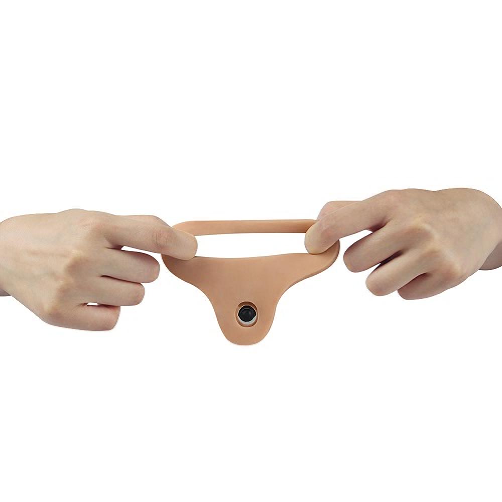 Ultra Soft Serisi 16 CM Giyilebilir Titreşimli Dildo Penis Halkası