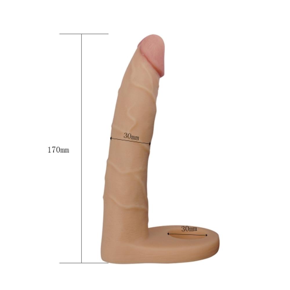 Ultra Soft Serisi 18 CM Giyilebilir Dildo Penis Halkası