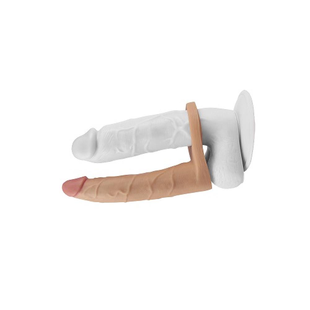 Ultra Soft Serisi 18 CM Giyilebilir Titreşimli Dildo Penis Halkası