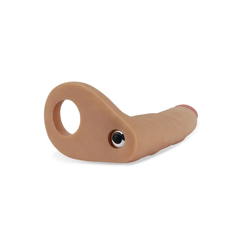 Ultra Soft Serisi 18 CM Giyilebilir Titreşimli Dildo Penis Halkası