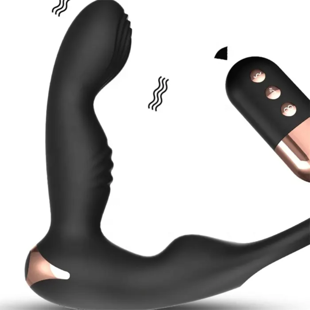 Uzaktan Kumandalı Çift Motorlu Prostat Vuruşlu Penis Halkası Prostat Masaj Aleti