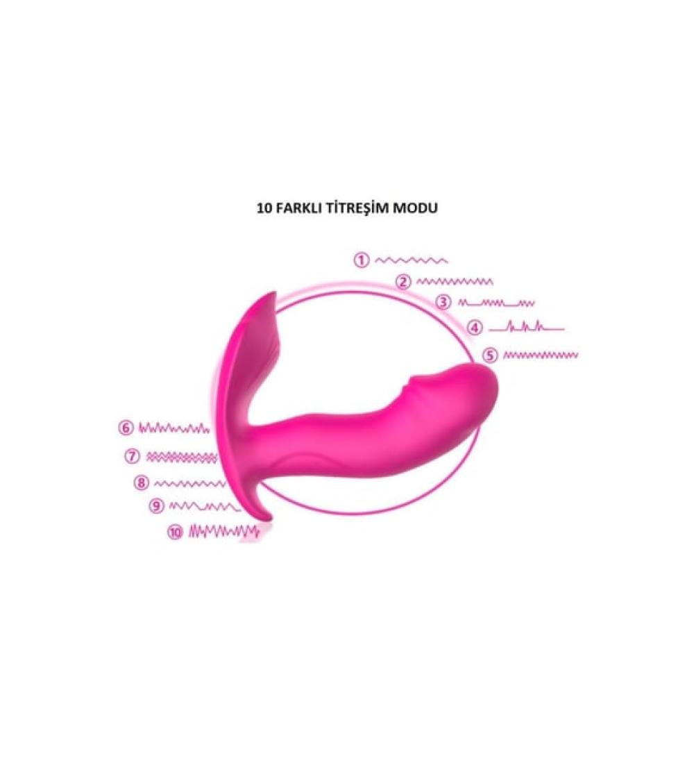 Uzaktan Kumandalı Isıtmalı Titreşimli Ve Oynar Başlı Giyilebilir Vibratör Dildo