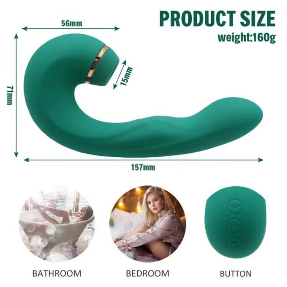 Vibra Titreşimli G-Spot Tapping Uyarıcı ve Klitoris Emiş Modüllü 3 in 1 Vibratör