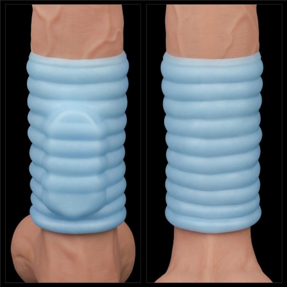 Wave Knights Titreşimli Penis Kılıfı Mavi