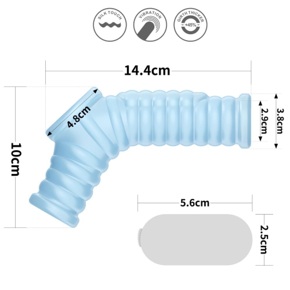Wave Knights Titreşimli Testis Ve Penis Kılıfı Mavi