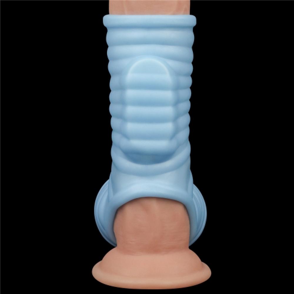 Wave Knights Titreşimli Testis Ve Penis Kılıfı Mavi