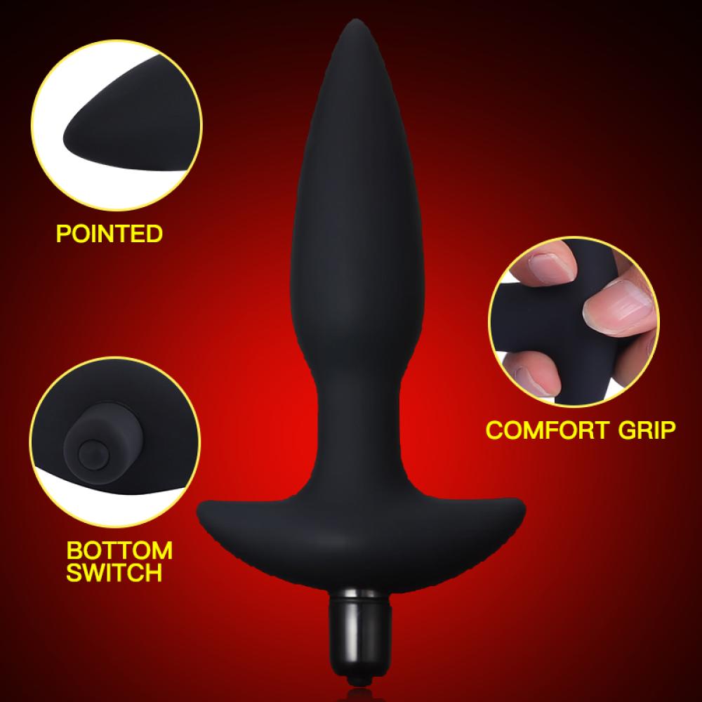 Yeain 10 Mod Titreşimli Silikon  Anal Plug 13 CM Butt Plug